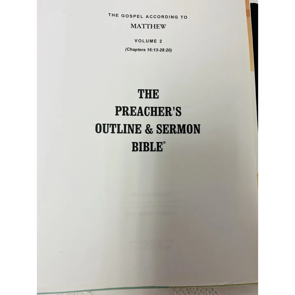 VTG 1996 The Preacher's Outline & Sermon Bible Matthew Part 2 Ch 16-28 Vol 2 KJV